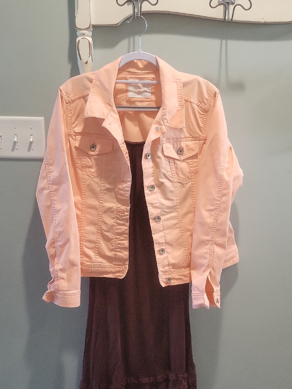 Women’s Coral Denim Jacket - Classic Button-Front